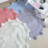 Blankets Swaddling Baby born INS Style Handwoven Ball Mat Bay Window Knitted Wool Blanket Shooting Props Room Decoration Household Bedding 230301