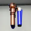 Smoking Pipes Coloured Two Wheeled Artillery Pipe ,Wholesale Glass Bongs Oil Burner Glass Pipes