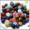 bil DVR Stone 16mm runda lösa pärlor 7 chakras stenar charms helande reiki roskvartkristall för att göra icke -porösa hantverk dekorera smycken dhxcr