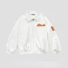 Kurtki damskie American Y2K Vintage Letter streetwear Haft lapel pu skórzana kurtka Pilot Pilot luźne kurtki na zimę 230301