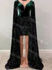 Party Dresses Glitter Gorgeous Sexy Prom Shoulder With Sequins Long Train Short Mini Length Women Cocktail Gowns Plus Size