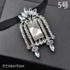 Bow Ties Luxury Men Bowtie Cowboy Necklace Bolo Ties Women Elastic Band Strap Alloy Chic Bow Tie Bling Crystal Uniform Necktie 230228