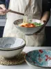 Bowls Retro Ceramic Bowl Soup Hat Salad Lamian Noodles Instant Serving Kitchen Chinese Coconut