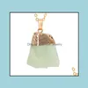 bil dvr hänge halsband natursten ädelsten guld colorf irregar form halsband kvinnlig kristall kvarts hals smycken droppleverans hänge dhf1z