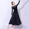 Stage Wear Sparkly Rhinstone Ballroom Dance Dress Waltz Dancing Performance Costume Female Tango Standard Practice Dancewear YS4043