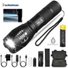 Flashlights Torches XMLT6 LED Tactical Rechargeable Waterproof Torch Use 18650 Battery for Camping 230228