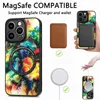 Capa macia Magsafe magnética pintada colorida para iPhone 14 13 11 Pro Max 12 Mini XS XR X 8 7 Plus SE 14Pro i14 Capa traseira à prova de choque com design geométrico