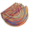 Table Mats Placemats Colorful Round Braided Heat Resistant Insulation Anti-Skidding Non-Slip (15 Inches 8 PCS)