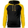 Herrtröjor tröjor fast färg män raglan hoodies hooded tröjor vinter fleece varm röd hoody casual svart hög kvalitet topp tjock 230301