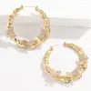 Boucles d'oreilles pendantes Gaby vente cerceau boucle d'oreille papillon pour les femmes cercle en gros bijoux de corps