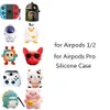 Creative Animal GamePad Bag Shark Earphone Accessories Fall Skydd Cover 3D Söt för Apple AirPods Fall 1 2 Pro Bluetooth hörlurarladdare