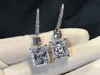 Moissanite Earrings 18k Bright Cut Womens Diamond Dangle Earrings Jewelry Fashion Wedding Engagement Earrings For Womens