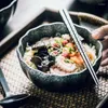 Skålar fancity japansk stil chrysanthemum skål hem keramiska ramen ris sallad stor soppa stort enstaka högt värde