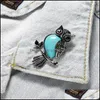 car dvr Pendant Necklaces Natural Stone Owl Men And Women Fashion Cure Halloween Energy Necklace Gift Drop Delivery Jewelry Pendants Dhzov