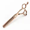 Tondeuse À Cheveux Japon 440c Ciseaux De Coiffure Professionnels 6 pouces Barber Sharp Ciseaux Coiffeur Coiffeur Dédié Ciseaux À Cheveux Ensembles Or Rose W220921