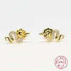 Stud Earrings Real 925 Sterling Silver European &American Cute Snake For Women Piercing Earings Fine Jewelry PendientesStud