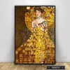 Målningar The Kiss Adele Bloch Bauer Retro Famous Gustav Klimt Poster HD Print Canvas målar väggkonst Bild för interiör vardagsrum woo