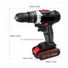 Electric Drill 21V Electric Drill Set Impact Cordless Drill Highpower 25 Gears of Torques Adjustable Electric Screwdriver Hand Drills 2500rpm 230301