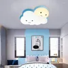 Plafoniere Nordic Indoor Camera dei bambini Moon LED Light Creative Modern Grey Cloud Ragazzo e ragazza Camera da letto Protezione degli occhi