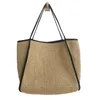 Versatile Hollow Woven Bag Women's Bag Large Capacity Shopping Bag Portable Shoulder Bag Ins Fashion Tote Bag 230301