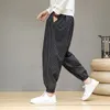 Frauen Hosen Capris Baumwolle Leinen Männer Casual Harem Hosen Baggy Bequeme Große Größe 5XL Herbst Gedruckt Jogginghose Männliche Hosen 230301