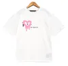 23SS Designer Tide T-shirt poitrine alphabet laminé Imprimer à manches courtes High Street T-shirt décontracté respirant 100% coton haut à manches courtes pour hommes et femmes