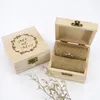 Jewelry Pouches Wedding Supplies Fashion Rustic Wood Romantic Ring Box Holder Mr Mrs Letter Bearer Case