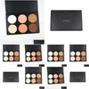 Face Powder Press Powders Makeup Plus Foundation 6 Color Palette Fond de Teint för kvinnor Daglig användning Reparation Lätt att bära Natural Bri7234499