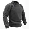 Mens Hoodies Sweatshirts Tactical Outdoor Jacket Stand Collar Solid Sweater Hunting Clothes Warm Zipper Pullover Man Autumn Winter Male Thermal Coat 230301