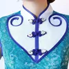 Etniska kläder överdimensionerade 5xl kvinnor kort ärm lång klänning siden qipao kinesisk traditionell vintage sexig kväll cheongsam