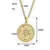 Pendentif Colliers CottvoMens Ronde De Salomon Talisman Sept Archanges Amulette En Acier Inoxydable Chaîne Protection Bijoux