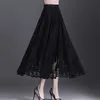 Юбки Кружевная юбка Женская длинная юбка в форме буквы «А» Большая распашная газовая полая плиссированная юбка 230301