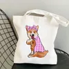 Sacs à provisions 2023 Shopper rose Bandanas Chihuahua imprimé sac fourre-tout femmes sac à main fille épaule dame toile