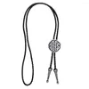 Bow Ties Bolo Tie Retro Shirt Chain Lucky Knot Collar Necklaces Long Neckties Pendant