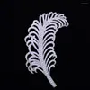 Brooches Korean Temperament Zircon Peacock Feather Brooch Suit Accessories Fashion Coat Corsage For Woman Leaf Broochpin Jewelry