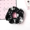 Colored Sequin Hair Scrunchies Women Ribbon Hair Accessories Scrunchies Elastic Hair Rope Bow Ties Ponytail Holder Hairband 1782