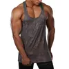 Men's Tank Tops Men's Gym Top Fashion Printing Sleeveless Muscle Bodybuilding Sport Vest Running Workout Fitness Undershirt