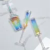 Tumblers Rainbow Goblet Colored Wine Glasses Ion Plated Party Gifts Glass A Variety of Styles Colorful Crystal Champagne 230228