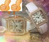 Moda Menino Menor Quartz Motivo Relógios 33mm 27mm Corrente de couro Lady Rose Gold Silver Diamonds Ring Roman Analog casual All the Crime Presidente de Presidente de Wristwatches