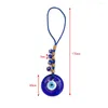 Keychains Minimalist Temperament Blue Glass Evil Eyes Key Chain For Men Women Lucky Ring Jewelry Goth Turkish Devil