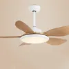 Ventilateur de ventilateur de plafond de grande taille en pouces avec lumière LED et télécommande 5 lames Fonction inverse de moteur à courant continu en cuivre variable