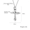 Pendant Necklaces Cremation Urn Jewelry Cross Wing Ashes Necklace In Stainless Steel Angel