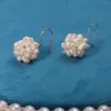 Boucles d'oreilles à tige perle d'eau douce naturelle forme spéciale pop-corn pour la fabrication de bijoux bricolage femmes fête Banquet cadeau