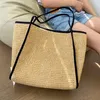 Versatile Hollow Woven Bag Women's Bag Large Capacity Shopping Bag Portable Shoulder Bag Ins Fashion Tote Bag 230301