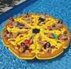 Swimming Pool Pizza Floats Bloddable Float Swim Tube Vuxen Vattenparti Pizza Madrass Vatten säng flytande radflotta lounge