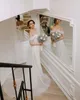 Sexy Romantic Bohemian Plus Size Mermaid Wedding Dresses Off Shoulder Sequined Backless Sweep Train Beach Boho Bridal Gowns Custom Made