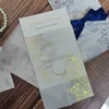 Other Event Party Supplies 50pcs Beautiful Rose Design Transparent Invitation Card Sleeves Vellum Jacket Wedding Pocket Cover 230228