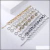 CAR DVR Link Chain Hiphop Clasp Bracelet Aluminy Aluminy Gold Sier Color Link Bracelets for Women Men Hompts Friends Lover Jewelry Wholesale DHVQ5