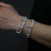 Nouveau Hip Hop Bracelet Pavé 5mm Cz Chaîne De Tennis avec Spike Charm Bracelet Bracelets Argent Plaqué Punk Styles Femmes Hommes Hiphop Bijoux En Gros