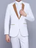 Men's Suits Customize Groom Tuxedos Wool Blend Men's Suit Jacket Blazers Halloween Costume Elegant Man Suit's For Wedding 0103